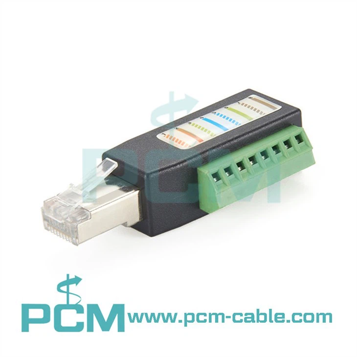 RJ45 To 8 Screws Terminal Block Connector