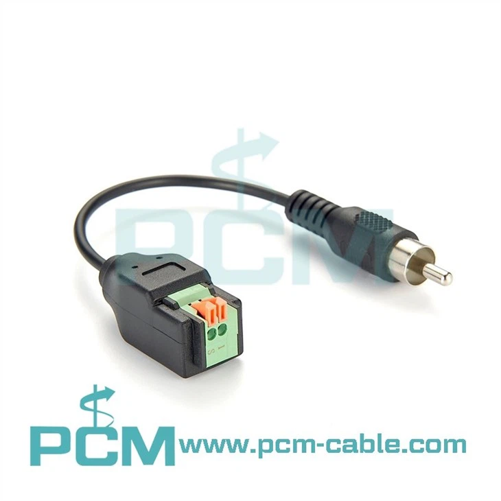 2-pin Terminal Block Connector to Male RCA Adapter (3)