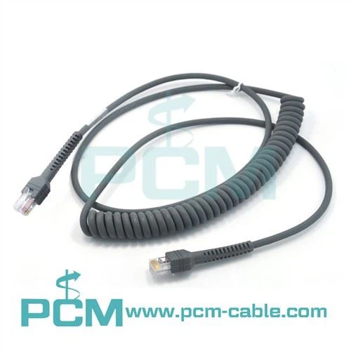 바코드 스캐너 RS232 RJ45 수 코일 케이블 커넥터