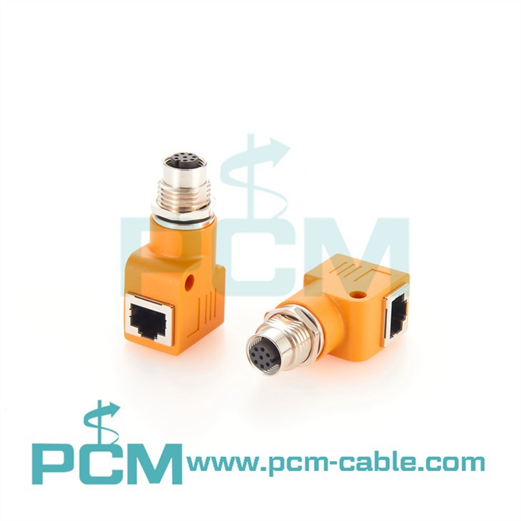 M12 A 코드 - RJ45 패널 마운트 어댑터