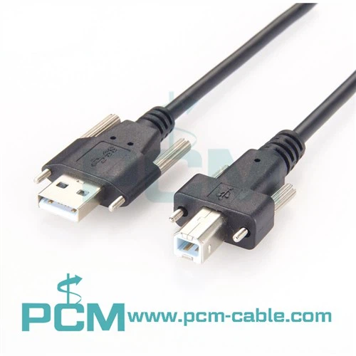 나사 잠금 장치 USB 2.0 고속 A-B 케이블