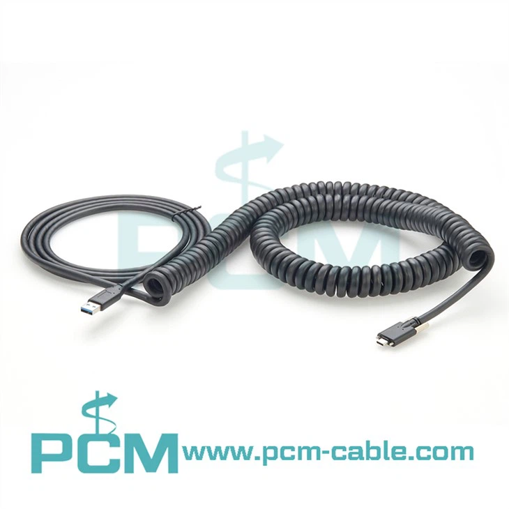 USB 3.1 코일 케이블 유형 A ~ C 10m