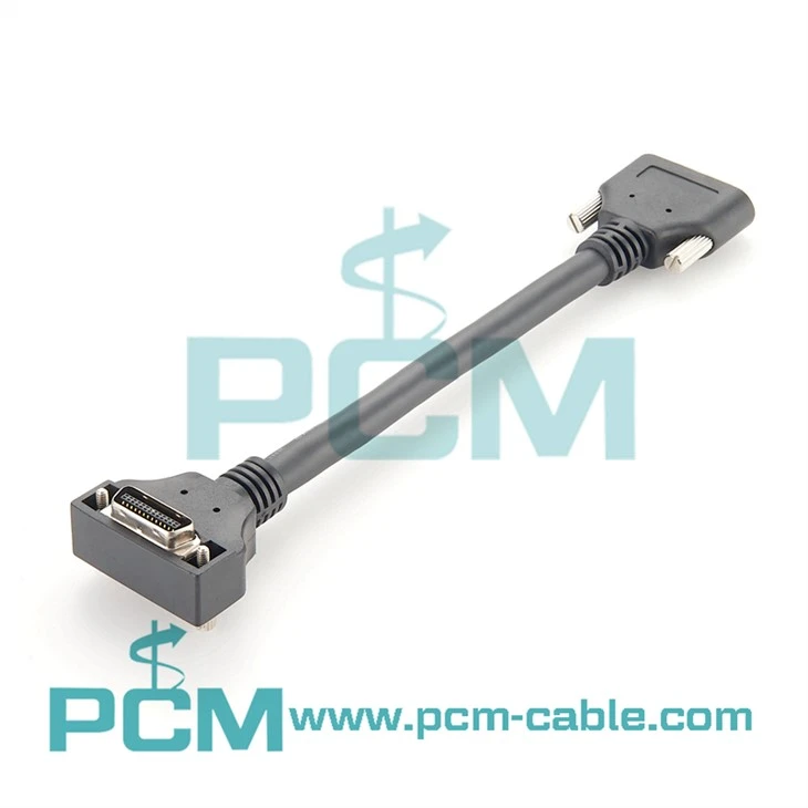 MDR Plug to MDR Right Angle Plug Camera Link Cable Assemblies with Screw Lock for Machine Vision