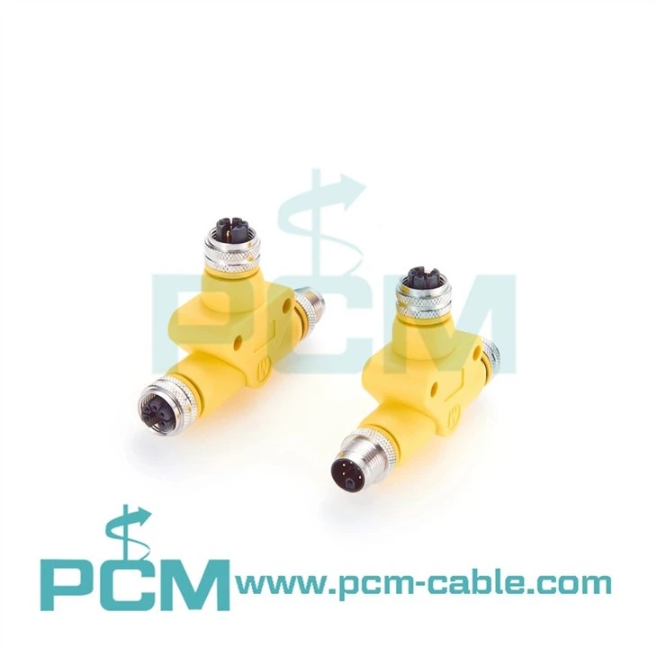 M-coded M12 Power splitter for high ampere and voltage