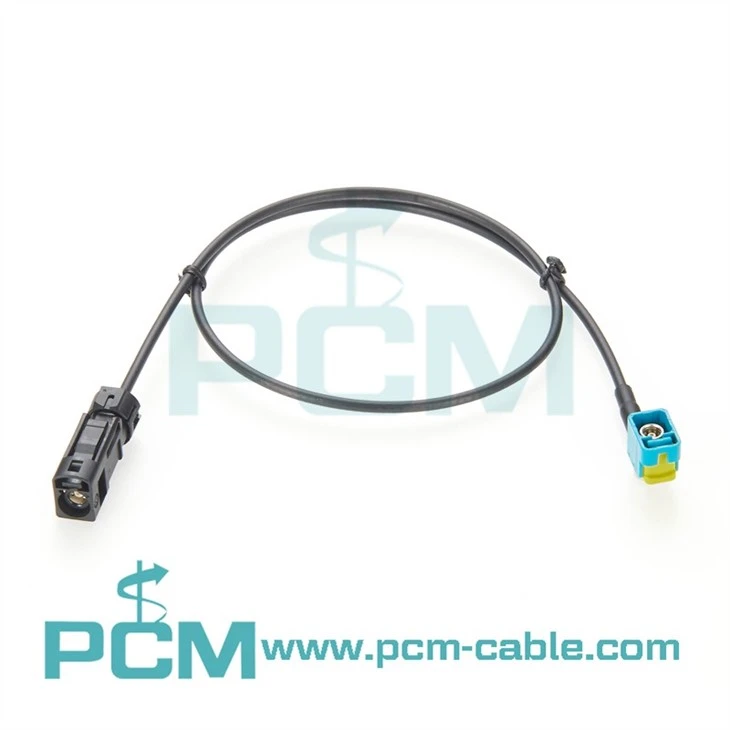Durable FAKRA Waterproof Cable Assembly for High-Frequency Signal Transmission (RG174)