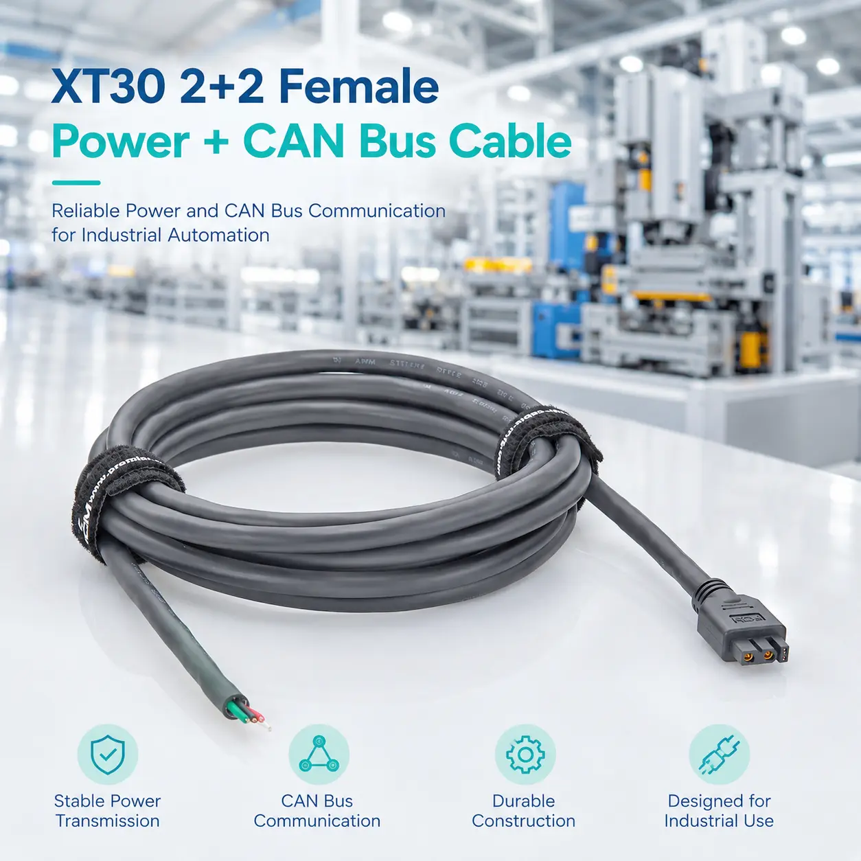 XT30 2+2 암 전원 + CAN 버스 케이블 가이드: 3D 프린터, 로봇 공학 및 내장형 제어 시스템용 18AWG 전원, 24AWG C...