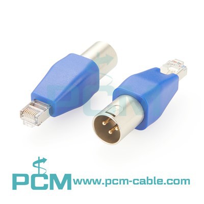DMX 어댑터 3 핀 XLR에서 RJ45 수컷 컨버터