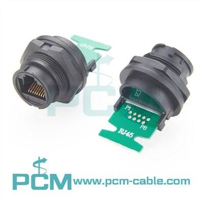 RJ45-PCB 패널 마운트 납땜 어댑터