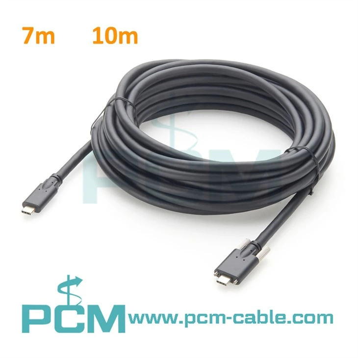 USB C 활성 케이블 USB 3.1 C ~ C 케이블 스크류 잠금 장치