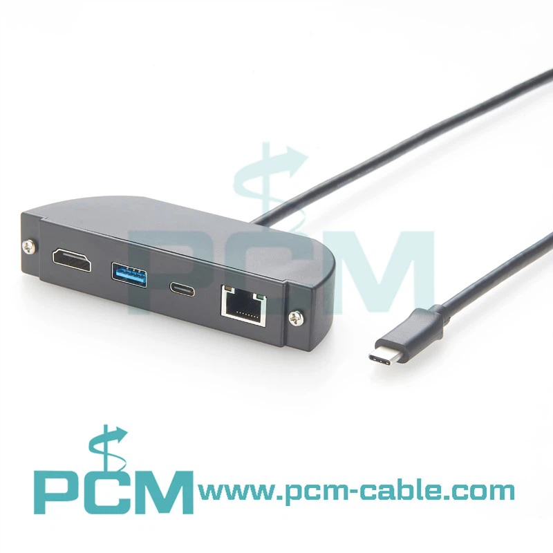 Panel Mount USB-C Docking Station 4-in-1 USB-A USB-C HDMI RJ45 Extension Module Panel Mount USB-C Docking Station 4-in-1 USB-A USB-C HDMI RJ45 Extension Module