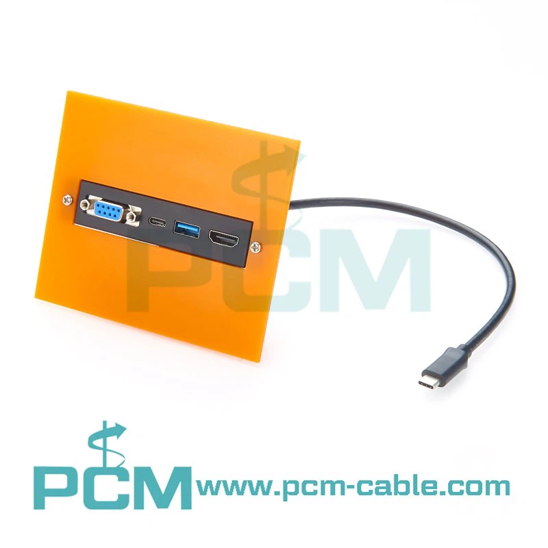 USB-C to USB-A USB-C HDMI RS232 DB9 Panel Mount Multiport Dock USB-C to USB-A USB-C HDMI RS232 DB9 Panel Mount Multiport Dock