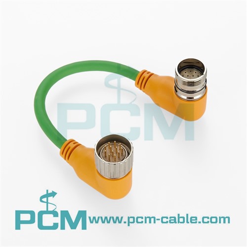 M23 더블 엔드 코드셋 12핀 직각