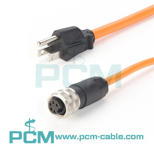 NEMA 5-15P - 7/8" 원형 커넥터 전원 케이블