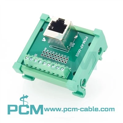 DIN 레일용 RJ45 암-터미널 블록 브레이크아웃 보드