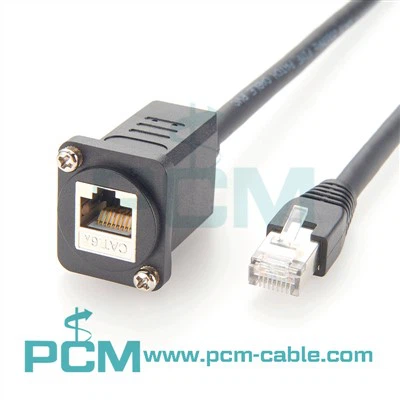 차폐형 Cat6A Cat8 패널 실장 연장 케이블
