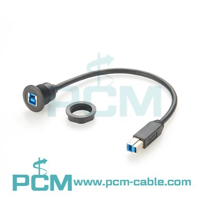 USB 3. 0 프린터 케이블 USB 3. 0 b 남성 대 여성 패널 마운트 확장 케이블 유형